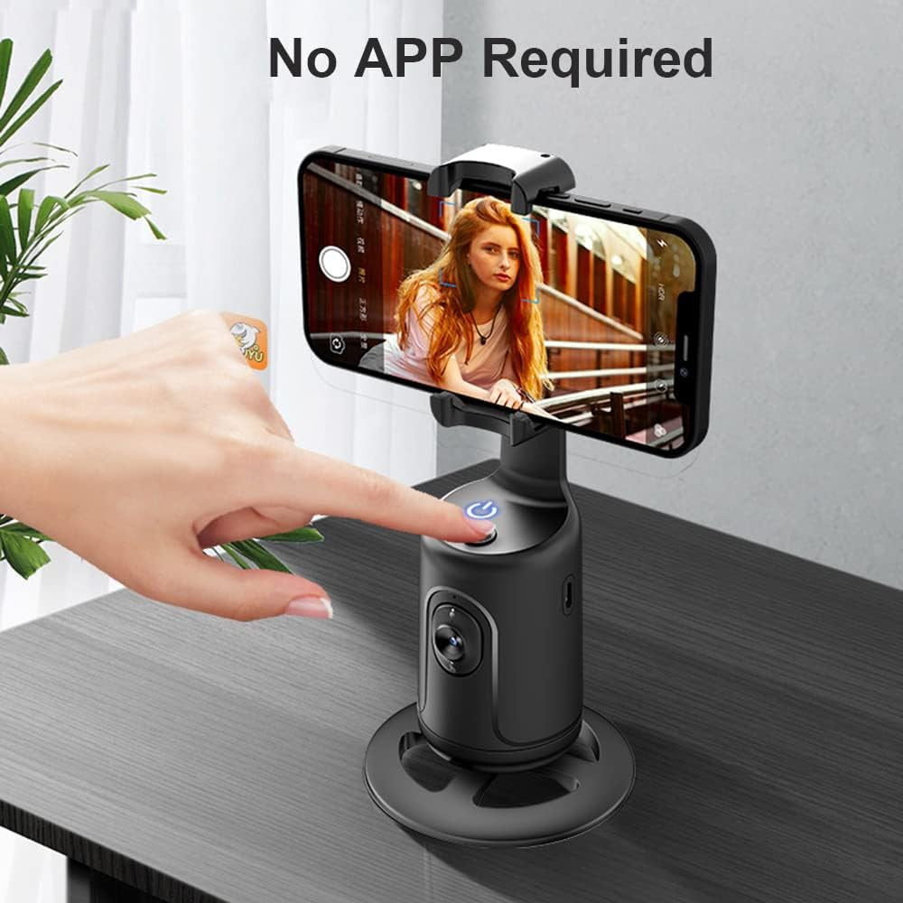 Smart 360° Auto Face Tracking Gimbal Stabilizer for Smartphones with Adjustable Lens and Stable Base for Vlogging and Live Streaming