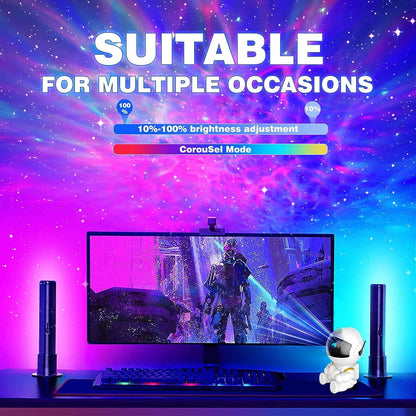 Astronaut Galaxy Projector: LED Nebula Ceiling Light with Timer and Remote Control, Ideal Night Light for Children and Room Decor, Perfect Gift for Birthdays