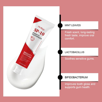 SP 10 Probiotic Toothpaste for Stain Removal and Fresh Breath - 120g