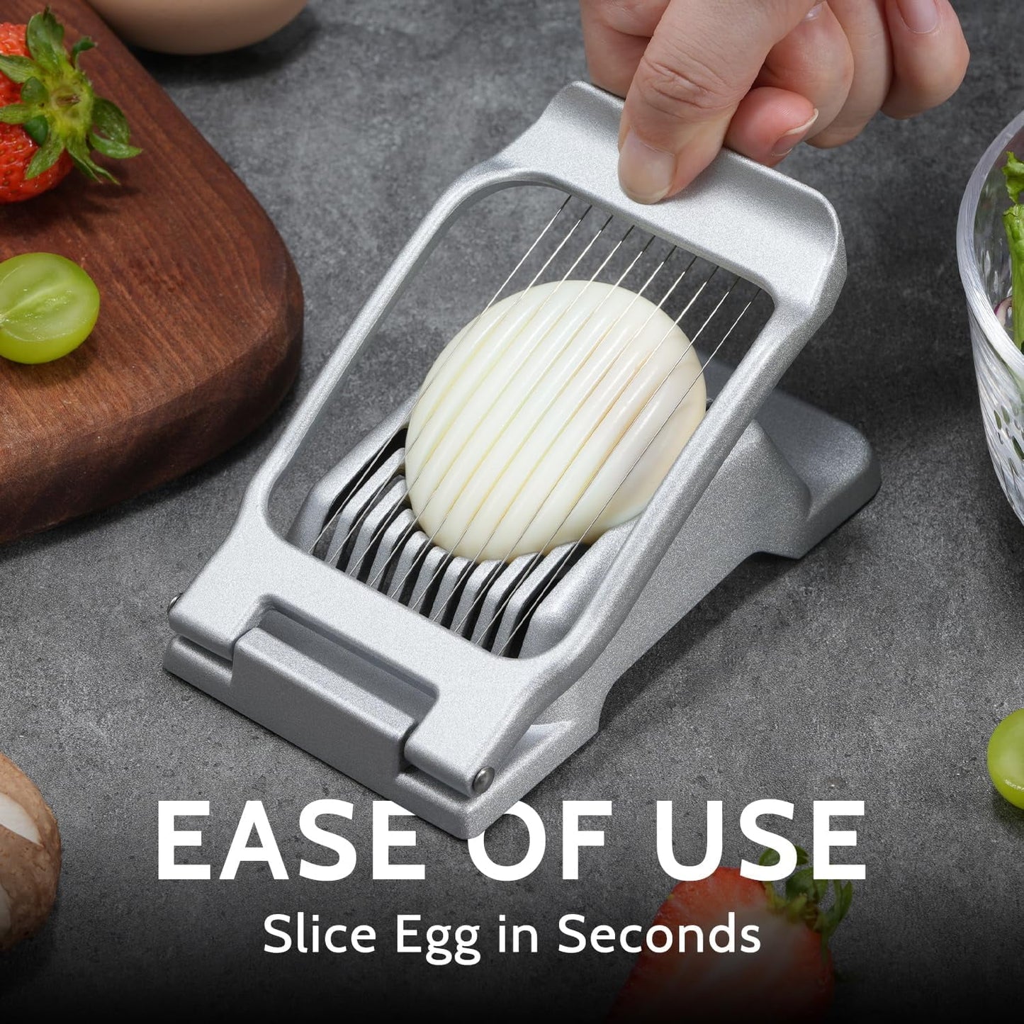 Sopito Heavy Duty Stainless Steel Wire Egg Slicer for Hard Boiled Eggs & Strawberry Other Soft Food