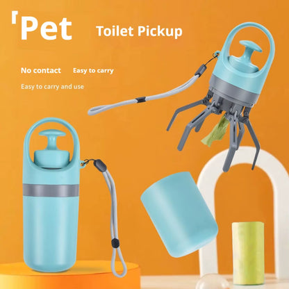 Joysing Reusable Durable Portable Eco-Friendly Six-Claw Dog Poop Scooper Zero Contact Waste Pick Tool Bag Dispenser Plastic Pet