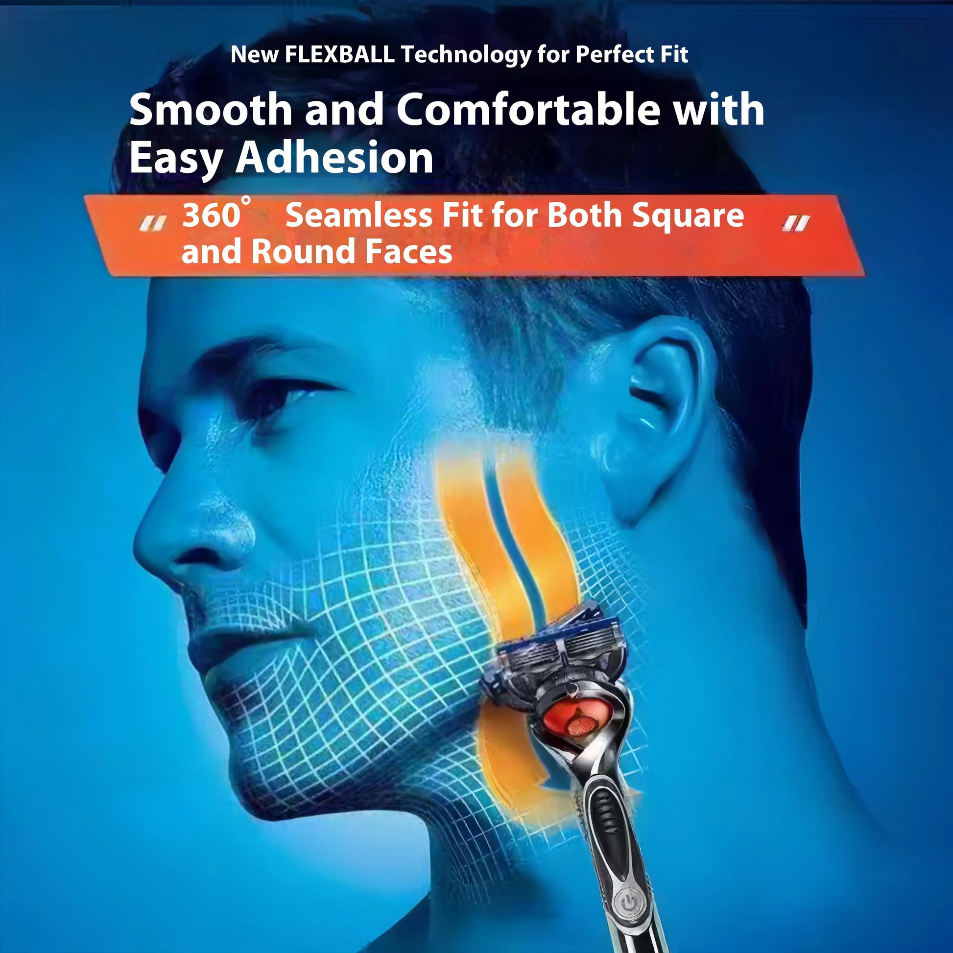 Men'S Unscented Precision Razor Blade Replacement Handheld Kit - 48 Pieces (48 Blades + 1 Handle), All Skin Head Shave Daily Care Hair Removal Item, Ideal Birthday or Holiday Gift