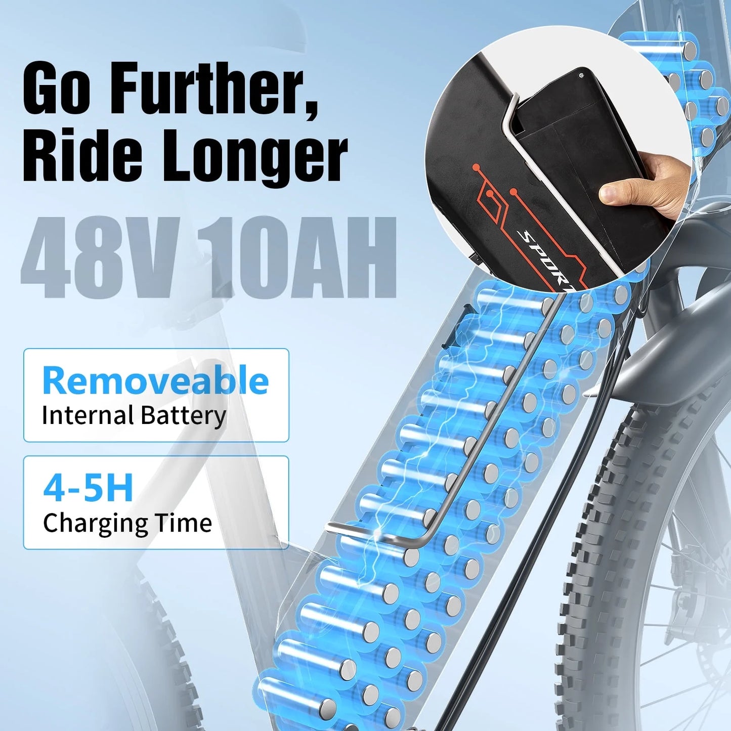 Postjoy F26 Electric Bike, 1200W Peak Motor,26" Tire 55 Miles 25MPH Electric Mountain Bike, 512Wh Battery Electric Bicycle for Adults 7 Speed, UL2849