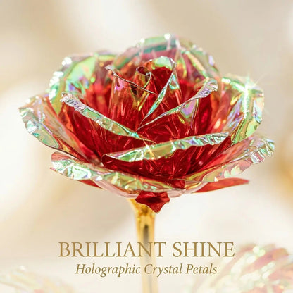 12 Crystal Rose Flowers, No Maintenance, High-End Decor, Mother'S Day, Valentine'S Day, Wedding Gift, Artificial Flowers, Decorative Flowers Bouquet