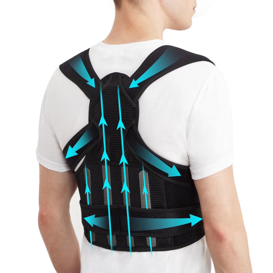 Back Brace Posture Corrector for Women and Men - Back Straightener Ideal for Scoliosis, Hunchback, Spine Corrector, Adjustable Support Upper and Lower Back Pain Relief - M