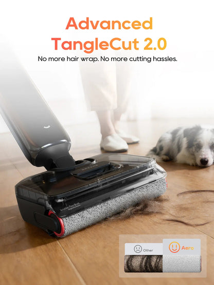 [New Launch] DREAME Aero Wet Dry Vacuum Cleaner, All-In-One Vacuum Mop for Wet & Dry Messes, 0 Hair Residue Great for Pet Owners, One-Press Self-Clean, 180° Lie Flat, 35Mins Runtime for Hard Floor Cleaning