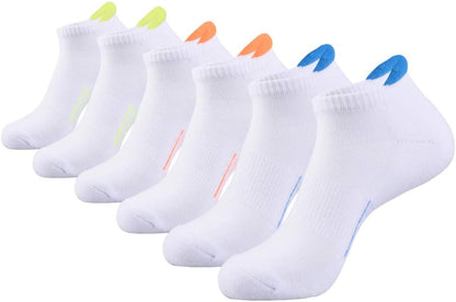 JOYNÉE Mens Ankle Low Cut Athletic Tab Socks for Men Sport Comfort Cushion Sock 6 Pack