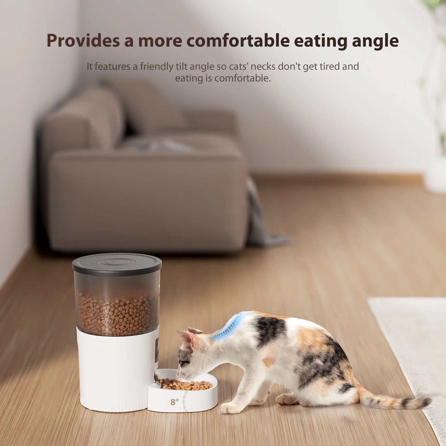 IMIPAW Automatic Cat Feeders, 3L Timed Cat Food Dispenser with Clog-Free Design, Dog Pet Feeder